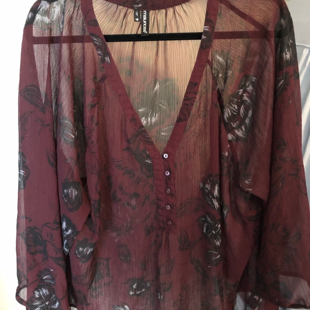 Sheer Floral Top